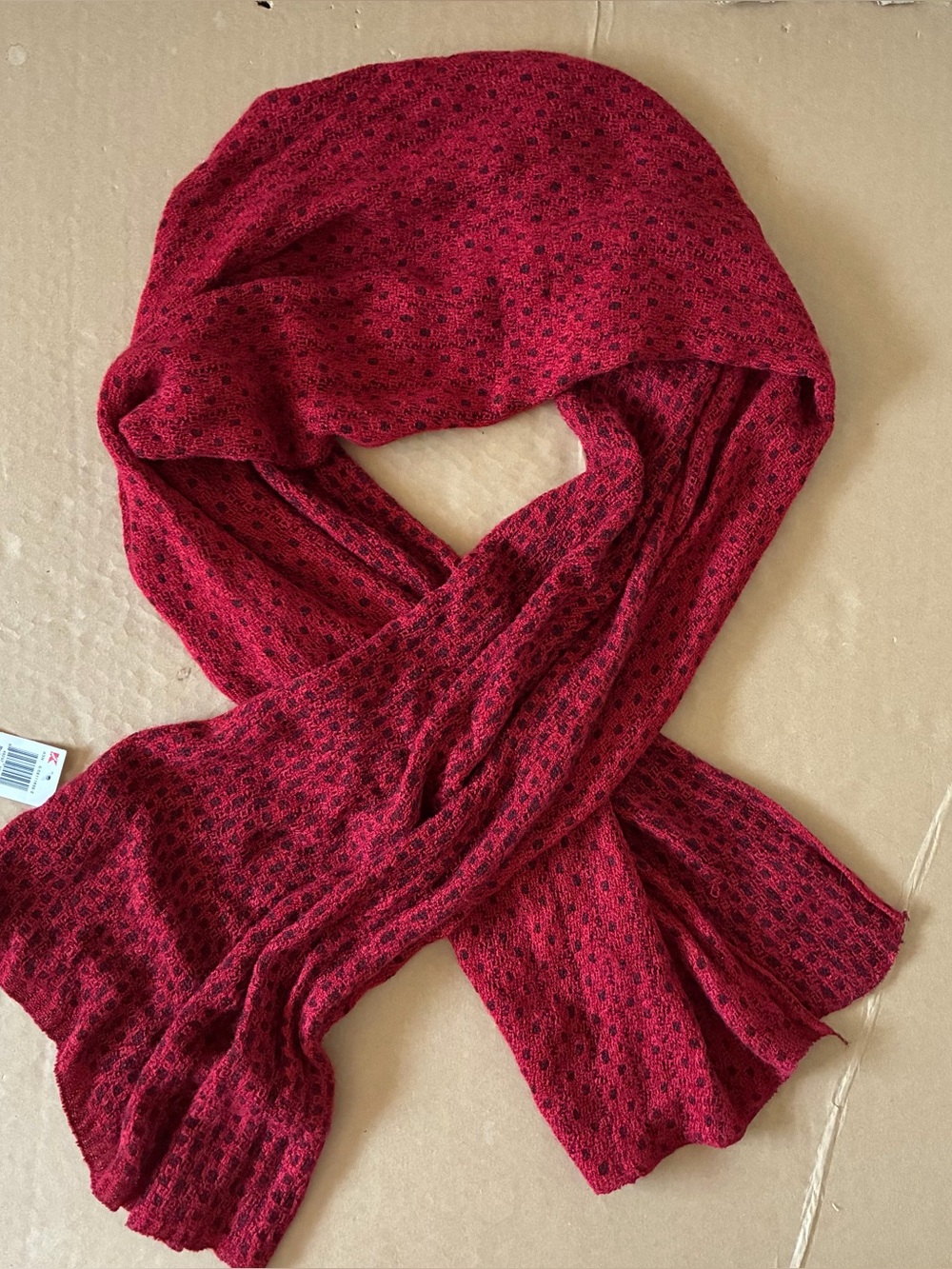 Vintage Kmart Y2K Witchy Whimsigoth Soft Red Scarf Fairy Grunge Winter Scarves